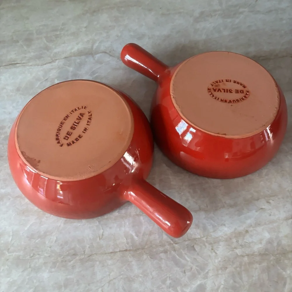 De Silva Terracotta Red Casserole Baking Serving Bowls  Made in Italy